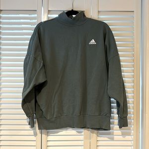 Adidas green mock neck sweatshirt size M